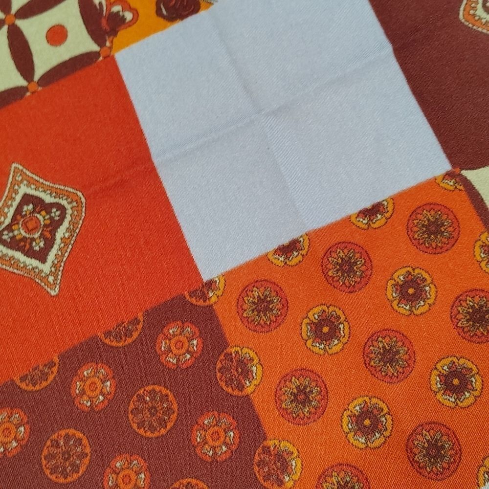 Vintage Colorful Patchwork  Square Scarf - Picture 11 of 16